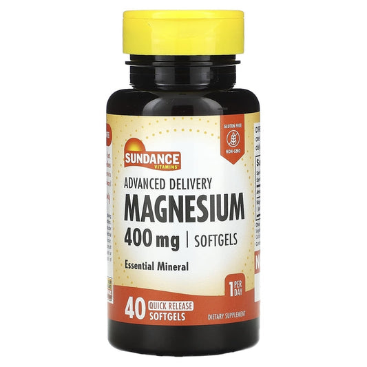 Sundance Vitamins Advanced Delivery Magnesium, 400 Mg, 40 Quick Release Softgels Vitamins & Supplements Pasteur Pharmacy