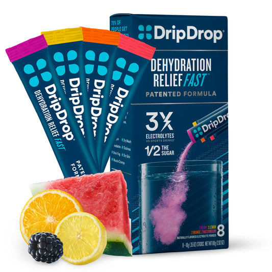 DripDrop Electrolyte Vegan Powder For Dehydration Relief - Bold Classics Variety Pack - 8ct Health & Beauty Pasteur Pharmacy