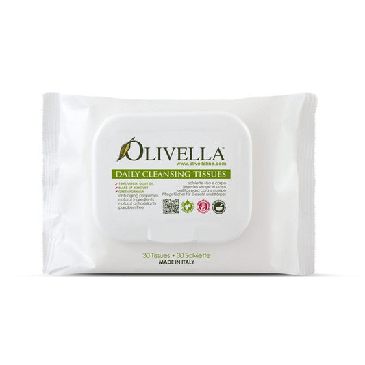 Olivella Daily Facial Cleansing Tissues, 30 Tissues Facial Tissues Pasteur Pharmacy