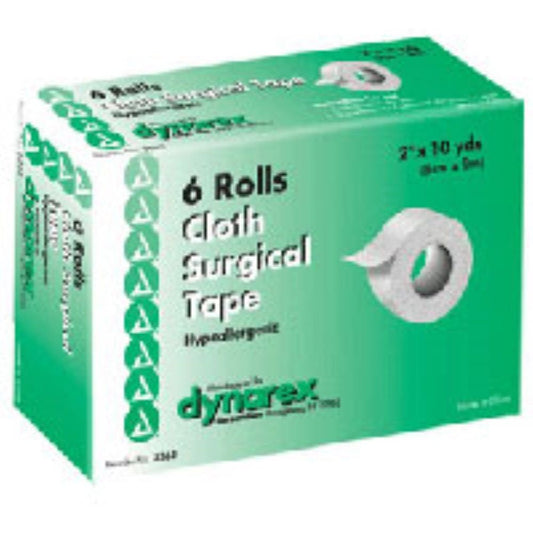 Dynarex Cloth Surgical Tape 2"X10 YD, 6 Rolls Wig Glue & Tape Pasteur Pharmacy
