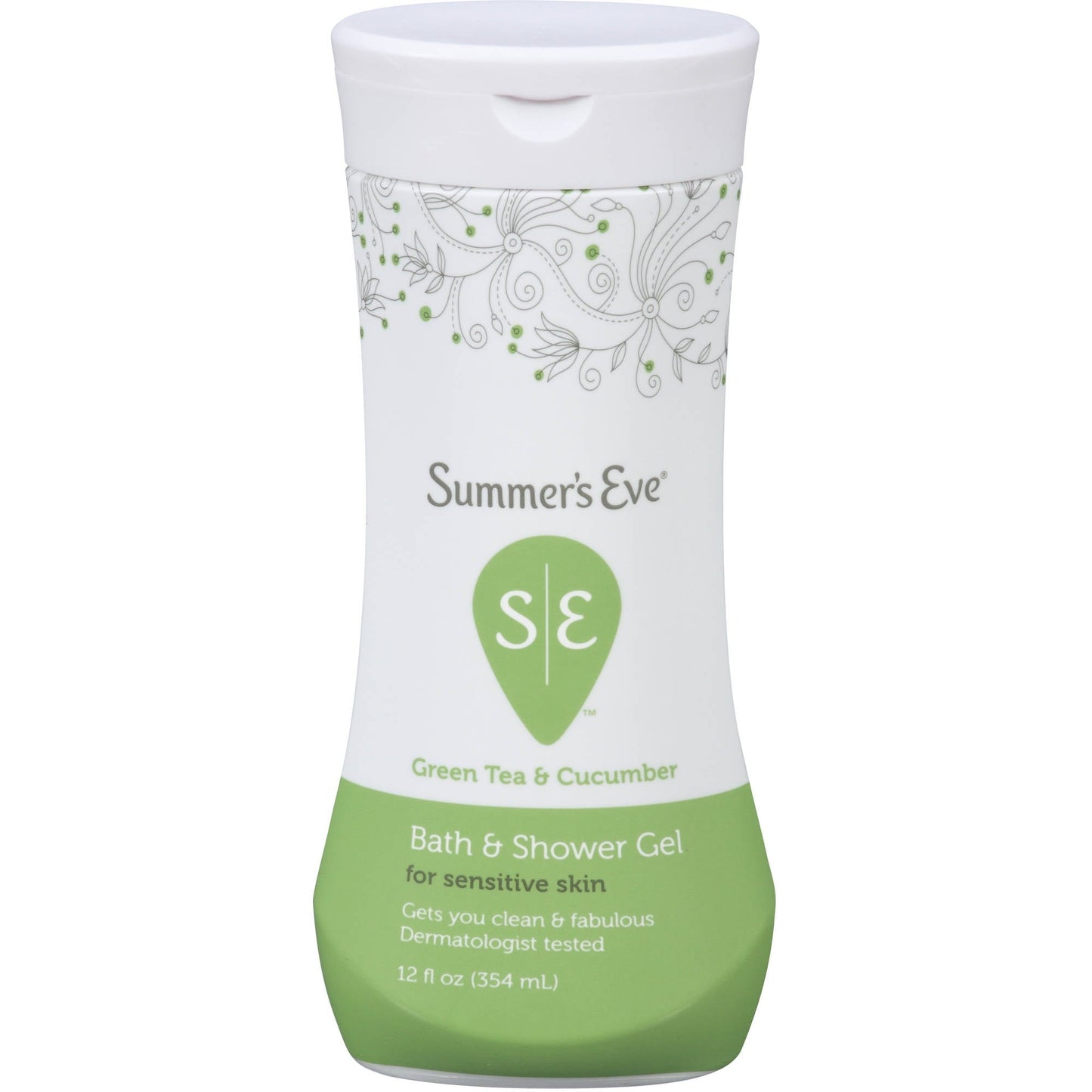 Summer's Eve Bath & Shower Gel, For Sensitive Skin, Green Tea & Cucumber 12 Oz Bath & Body Pasteur Pharmacy