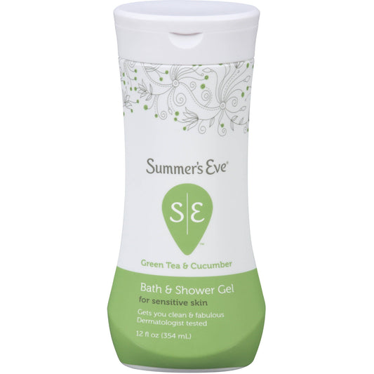 Summer's Eve Bath & Shower Gel, For Sensitive Skin, Green Tea & Cucumber 12 Oz Bath & Body Pasteur Pharmacy