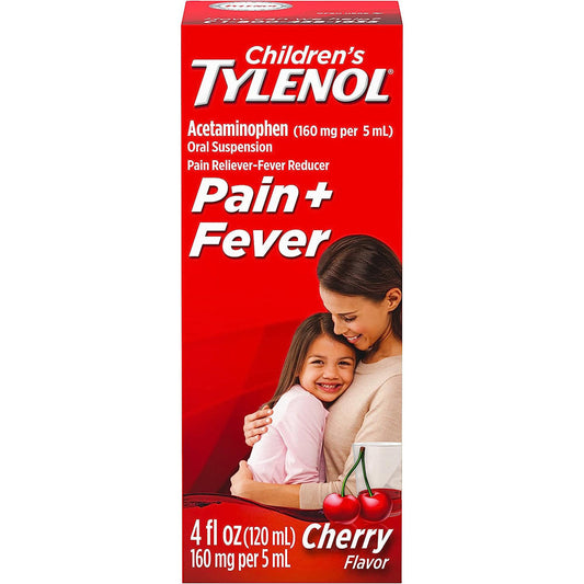 Tylenol Pain + Fever, 160 Mg, Cherry Flavor, Ages 2-11 Years 4 Oz Health & Beauty Pasteur Pharmacy