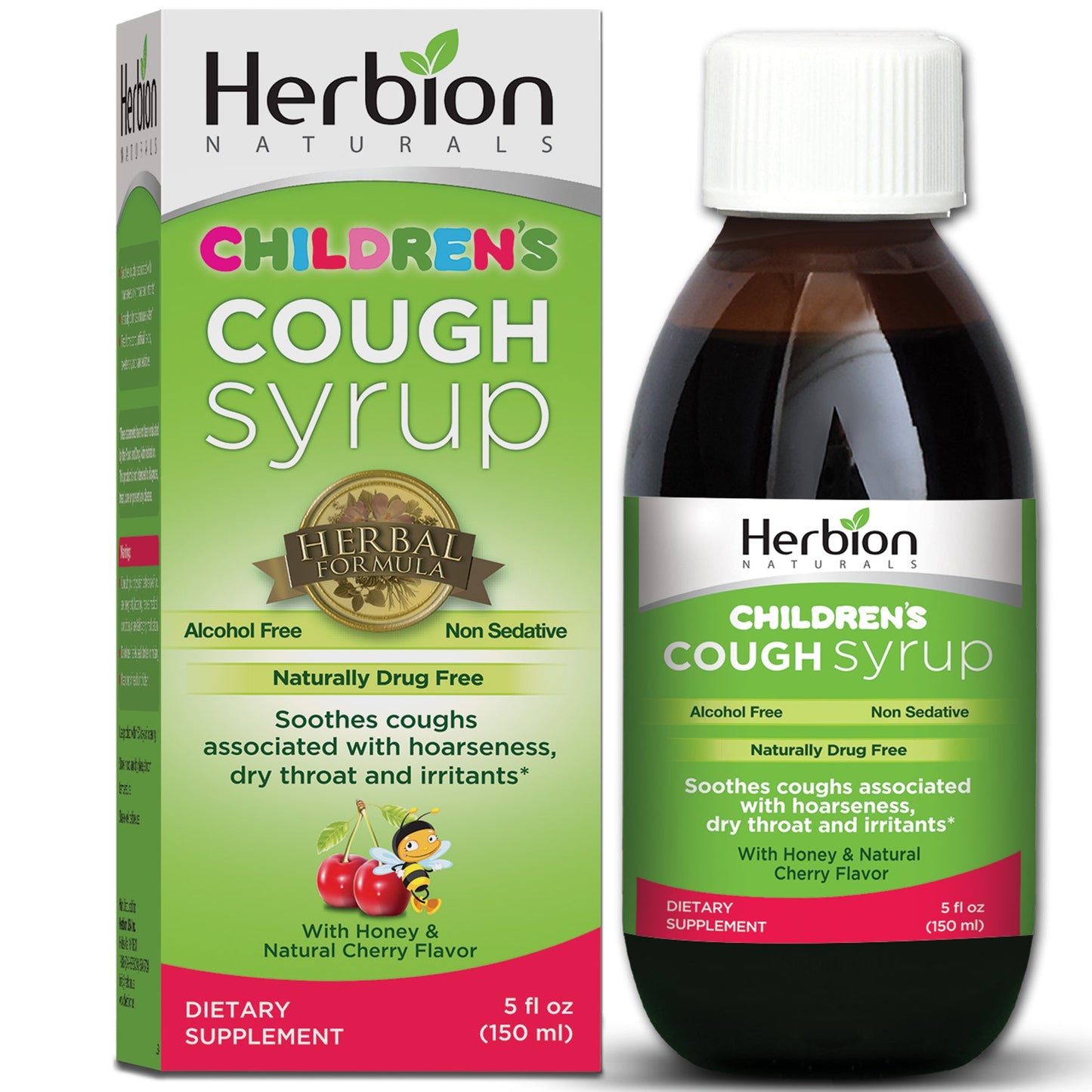 Herbion Naturals Throat Syrup For Children Cherry 5 Oz Syrup Pasteur Pharmacy