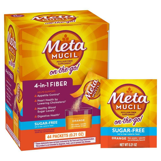 Metamucil Psyllium Daily Fiber Supplement Powder Packets Orange Smooth Health & Beauty Pasteur Pharmacy