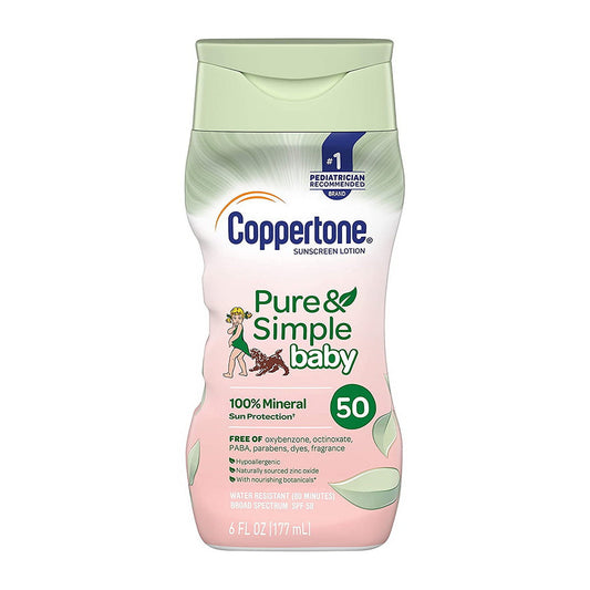 Coppertone Sunscreen Lotion, Pure & Simple Baby, SPF 50 Sunscreen Pasteur Pharmacy