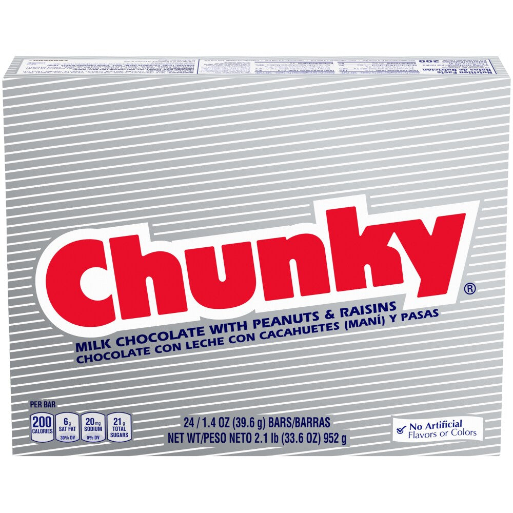 Chunky Candy Bars 24x1.4 Oz. Wrappers Candy & Chocolate Pasteur Pharmacy