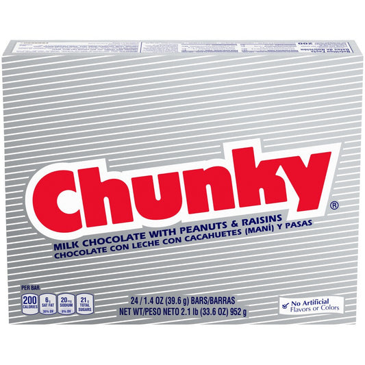 Chunky Candy Bars 24x1.4 Oz. Wrappers Candy & Chocolate Pasteur Pharmacy
