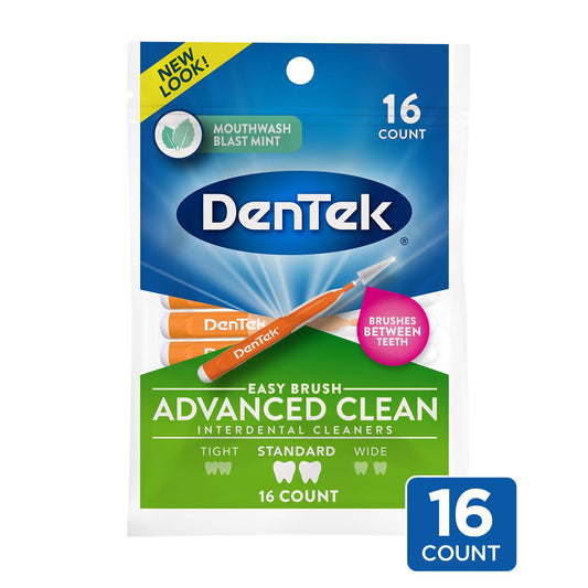 DenTek Slim Brush Advanced Clean Interdental Cleaners, 16 Count Oral Care Pasteur Pharmacy