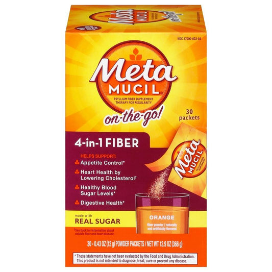 Metamucil Orange Smooth Sugar Psyllium Fiber Powder Packets Health & Beauty Pasteur Pharmacy