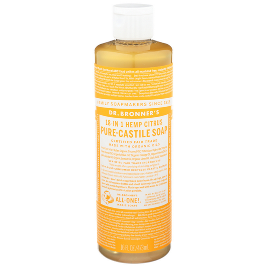 Dr. Bronner's Pure Castile Liquid Soap Citrus Orange -- 16 Fl Oz Bath & Body Pasteur Pharmacy