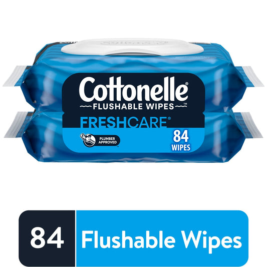 Cottonelle FreshCare Flushable Wipes Refill, 84 ct - Cleansripple Texture Hand Sanitizers & Wipes Pasteur Pharmacy