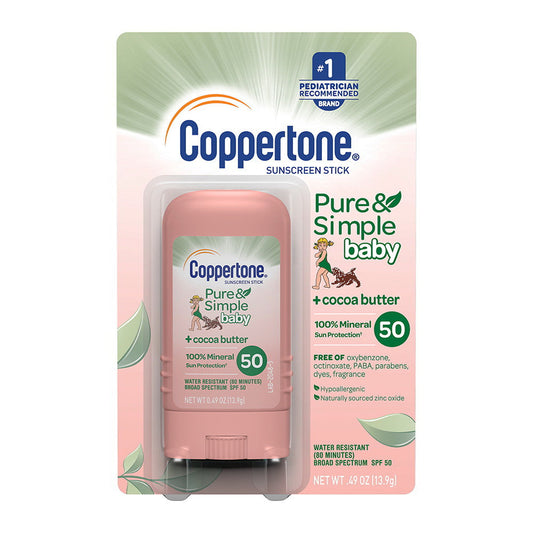 Coppertone Water Babies Pure & Simple Sunscreen Stick SPF 50 Sunscreen Pasteur Pharmacy