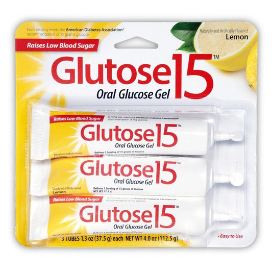 Glutose Oral Glucose Gel 15 In A Tube With Lemon Flavor Vitamins & Supplements Pasteur Pharmacy
