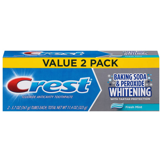 Crest Baking Soda & Peroxide Whitening Fluoride Anticavity Fresh Mint Toothpaste Value 2 Pack Toothpaste Pasteur Pharmacy