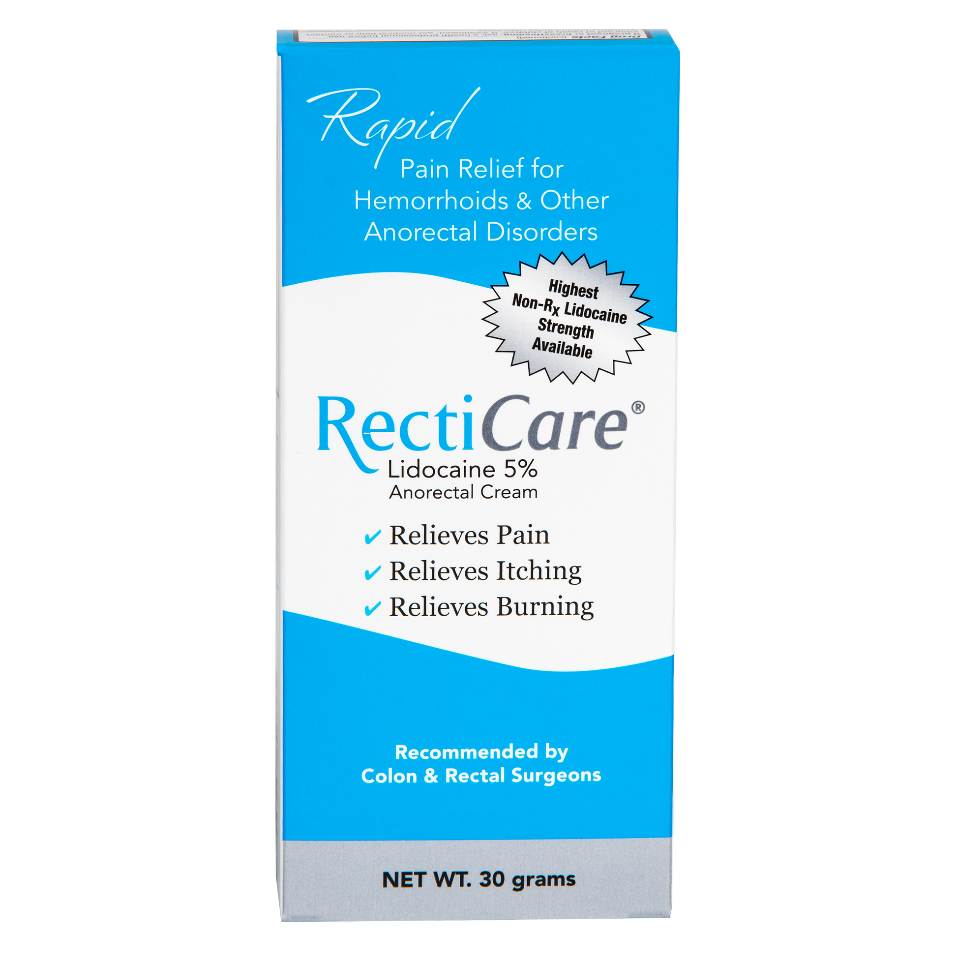 RectiCare® Lidocaine 5% Anorectal Cream – Maximum Strength Relief (30 Grams) Health & Beauty Pasteur Pharmacy