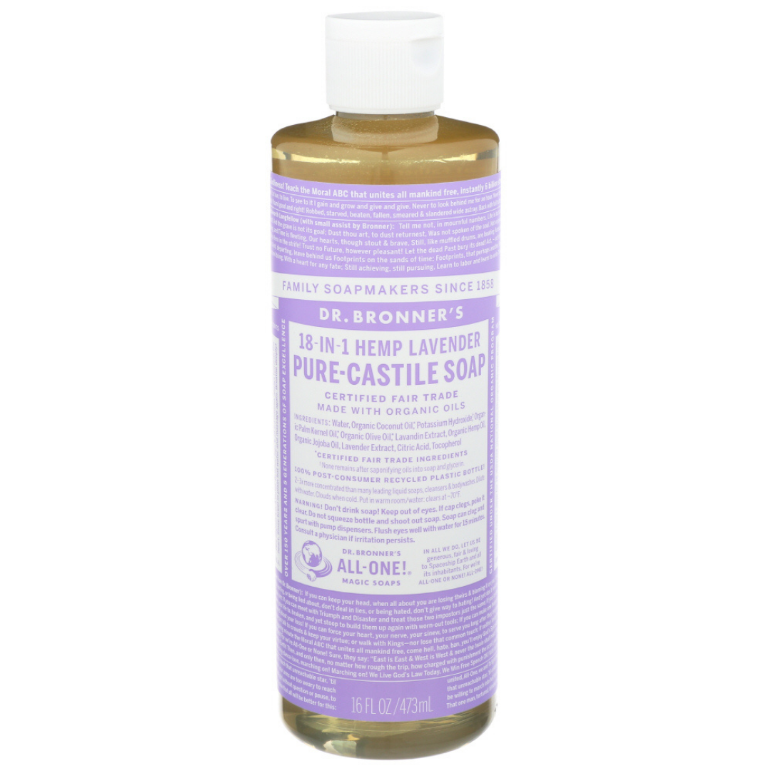 Dr. Bronner's 18 In 1 Hemp Lavender Pure Castile Soap 16 Fl Oz Vitamins & Supplements Pasteur Pharmacy