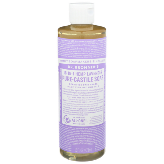 Dr. Bronner's 18 In 1 Hemp Lavender Pure Castile Soap 16 Fl Oz Vitamins & Supplements Pasteur Pharmacy