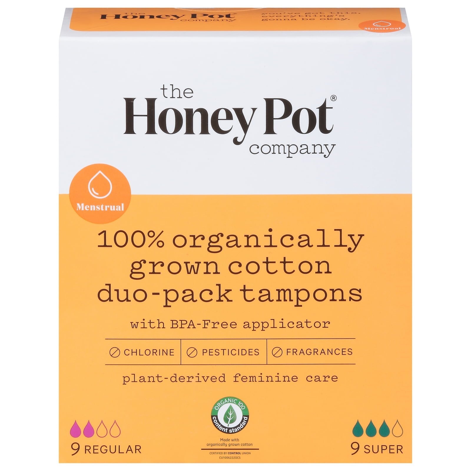 The Honey Pot Company Tampons, Regular/Super, Duo Pack Tampons Pasteur Pharmacy