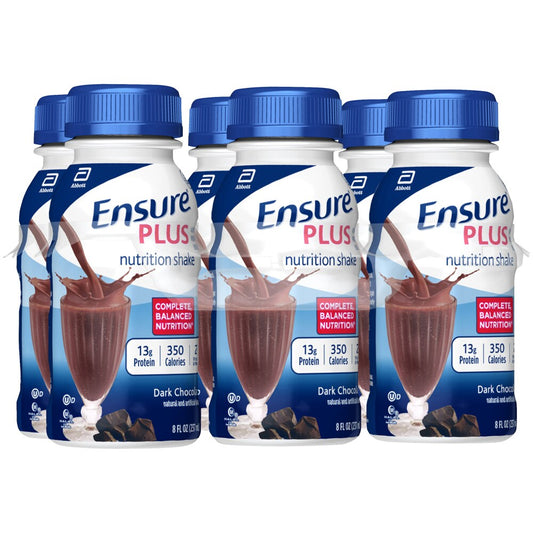 Ensure Plus Dark Chocolate Nutrition Shake 8 FOz x 6 Pack x 4Ea Nutrition Drinks & Shakes Pasteur Pharmacy
