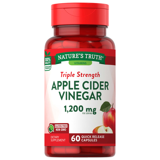 Nature's Truth® Triple Strength Apple Cider Vinegar – 1200 mg (Quick Release Capsules) Vinegar Pasteur Pharmacy