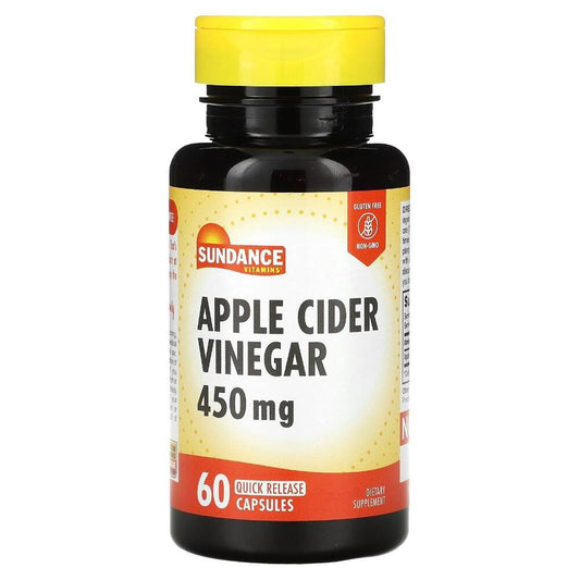 Sundance Vitamins Apple Cider Vinegar 450 Mg - 60 Quick Release Capsules Vitamins & Supplements Pasteur Pharmacy