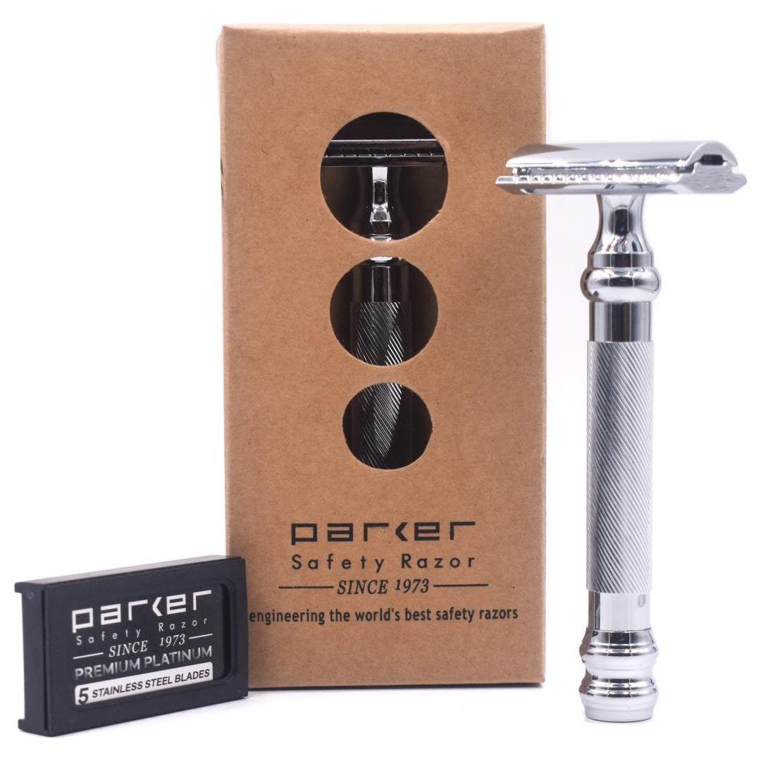 Parker 98R Heavyweigh 3-Piece Double Edge Safety Razor Safety Razor Pasteur Pharmacy