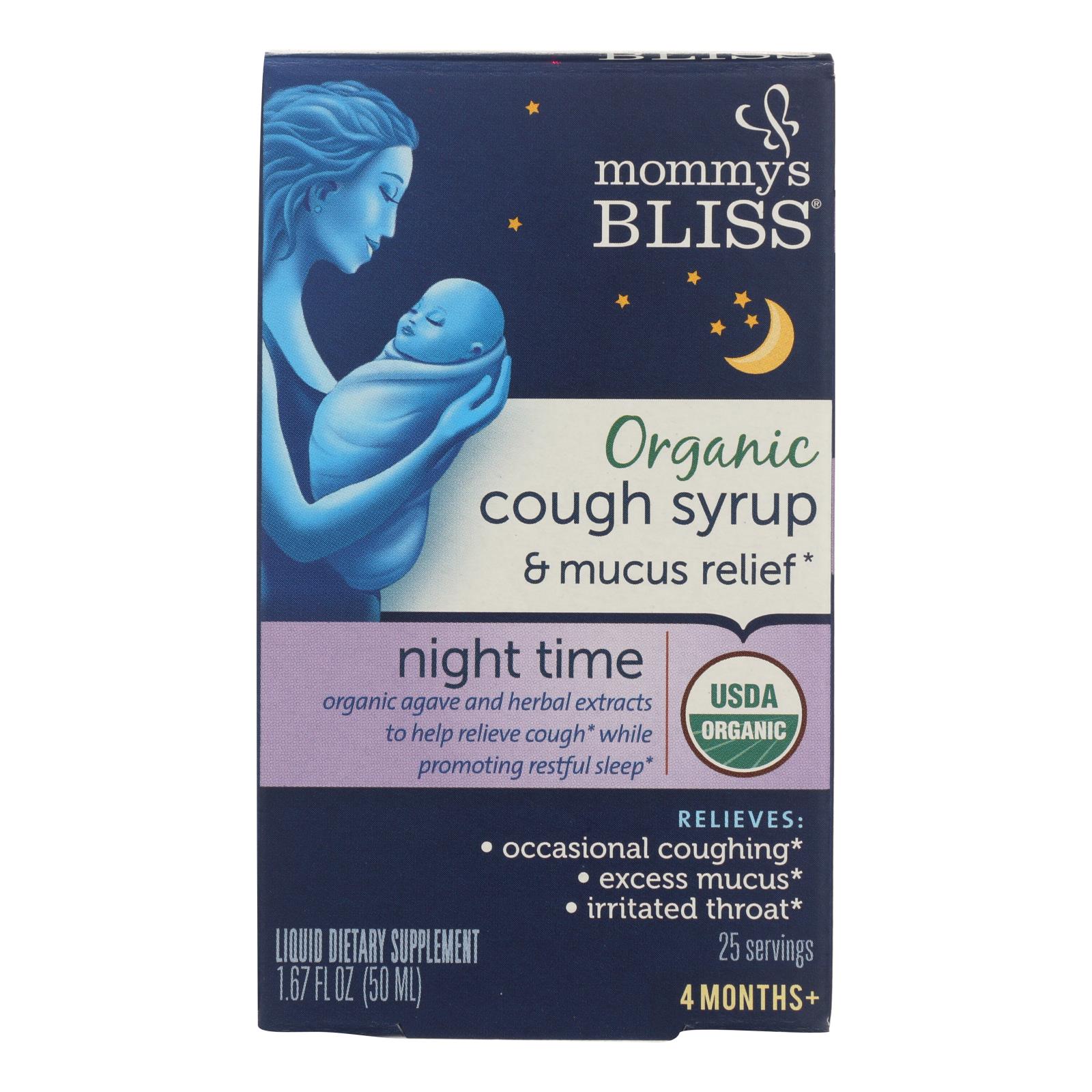 Mommy's Bliss Night Time Cough & Mucus Relief Syrup - 1.67 Fl Oz Syrup Pasteur Pharmacy