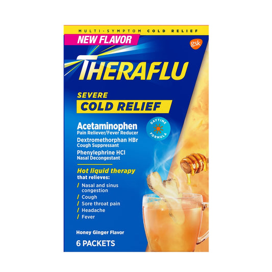 Theraflu Daytime Severe Cold Relief Honey Ginger Flavor Powder Health & Beauty Pasteur Pharmacy