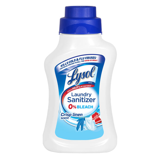 Lysol Laundry Sanitizer Additive, Kills 99.9% of Bacteria, Crisp Linen – 41 fl oz Laundry Supplies Pasteur Pharmacy
