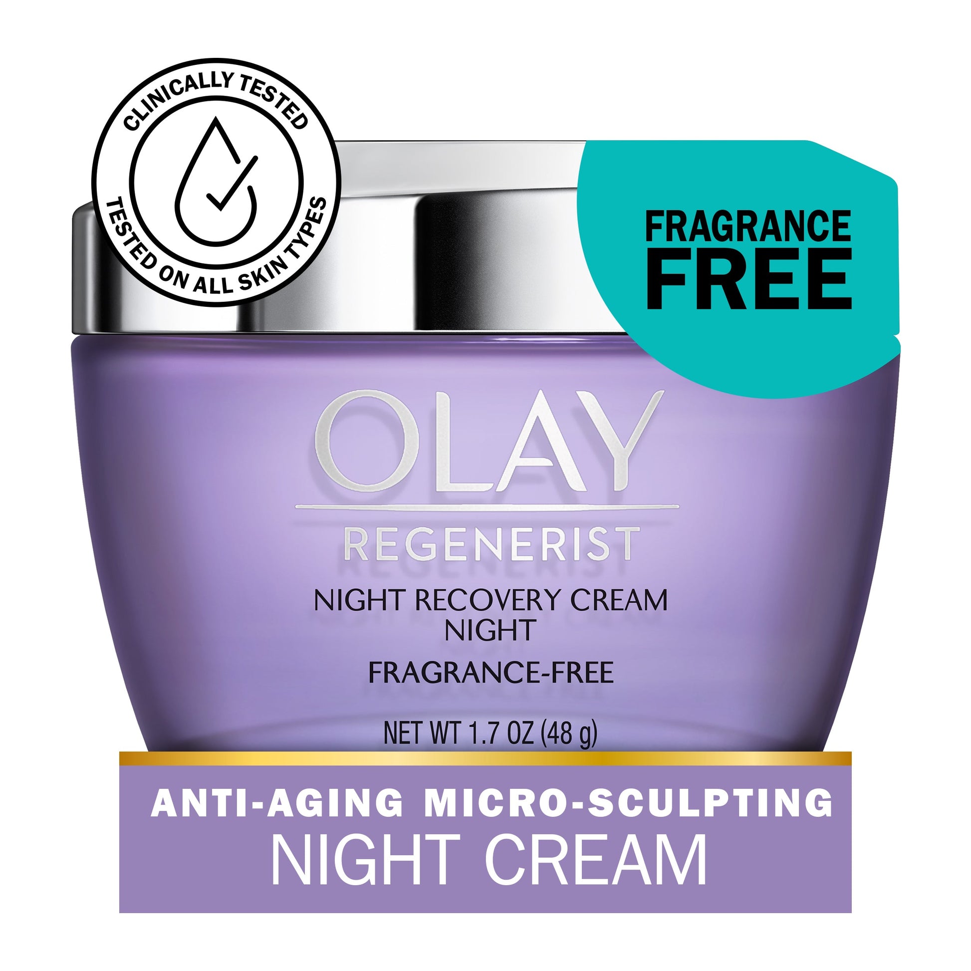 Olay Regenerist Night Recovery Cream Face Moisturizer, Fragrance Free, 1.7 Oz Face Moisturizer Pasteur Pharmacy