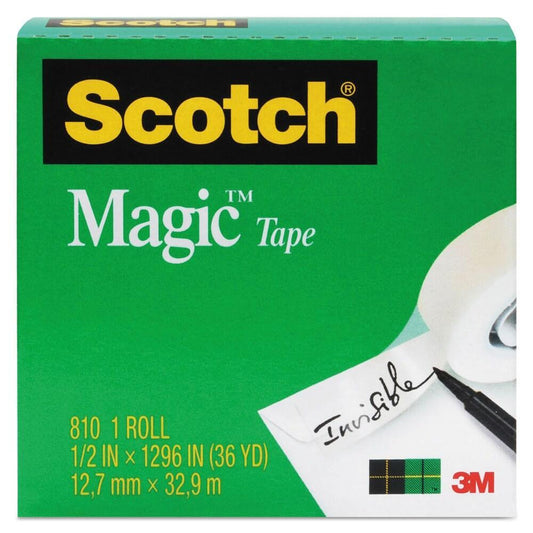 Scotch Magic Tape Refill, 3/4" X 1296", 1" Core, Clear Wig Glue & Tape Pasteur Pharmacy
