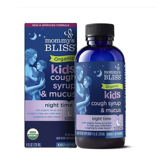Mommy's Bliss® Organic Kids Cough Syrup & Mucus Relief – Night Time (4 fl oz) Syrup Pasteur Pharmacy