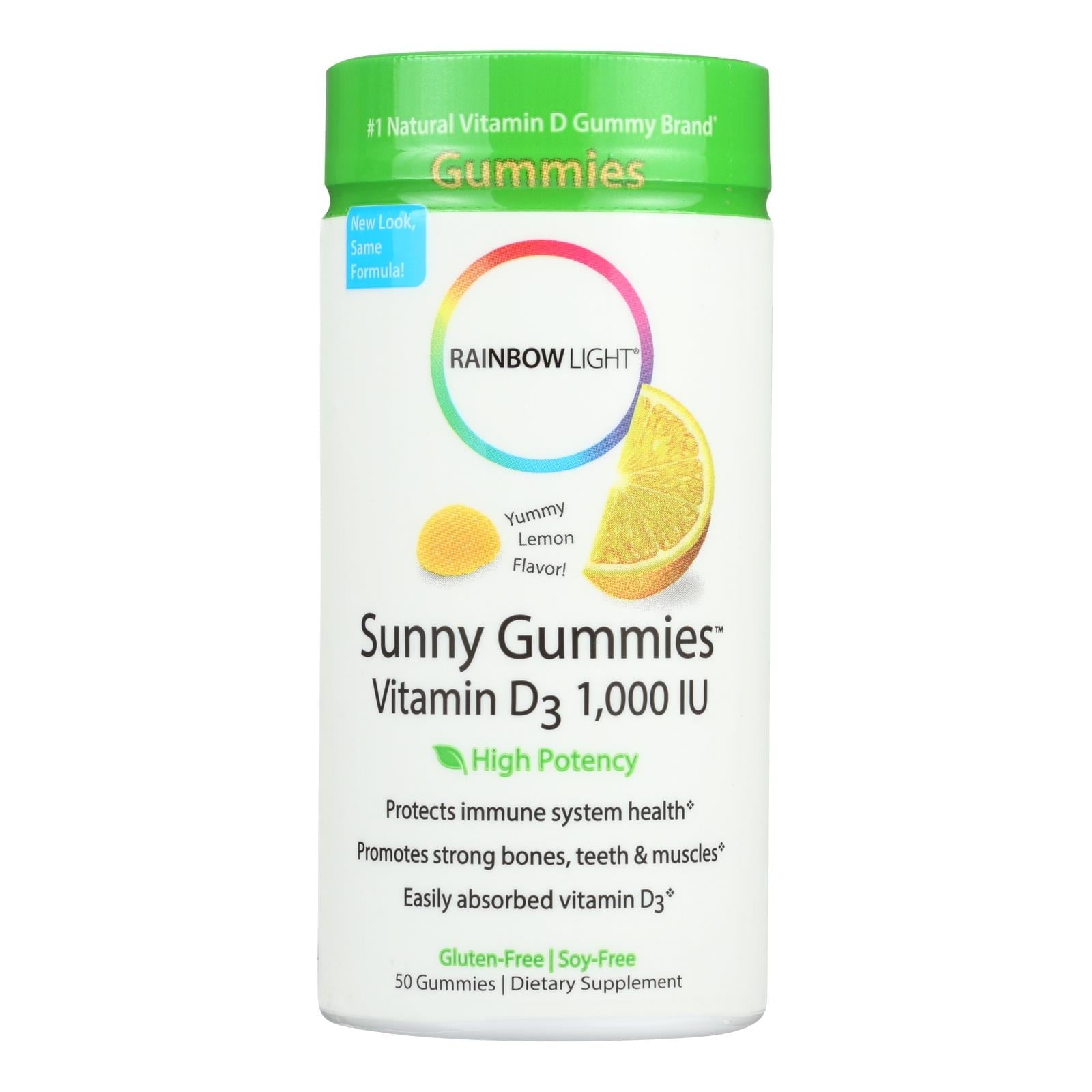 Rainbow Light Sunny Gummies Vitamin D3 1,000 IU Yummy Lemon Flavor Vitamins & Supplements Pasteur Pharmacy