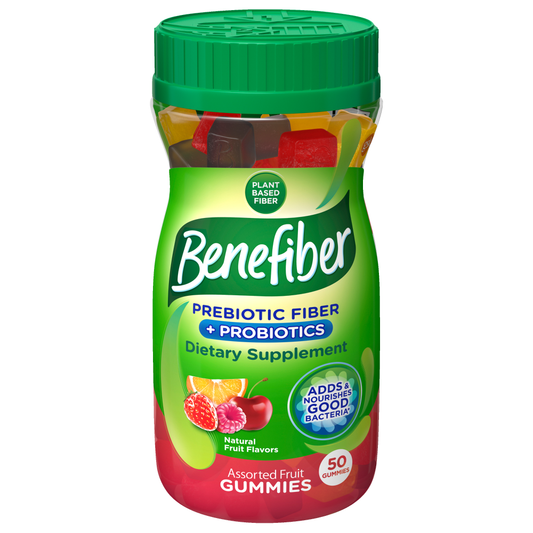 Benefiber Prebiotic + Probiotic Gummies - Dual Action Biotic - Fruit Flavor - 50 ct Vitamins & Supplements Pasteur Pharmacy