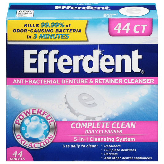 Efferdent Retainer & Denture Cleaner Tablets, Complete Clean Dentures Pasteur Pharmacy