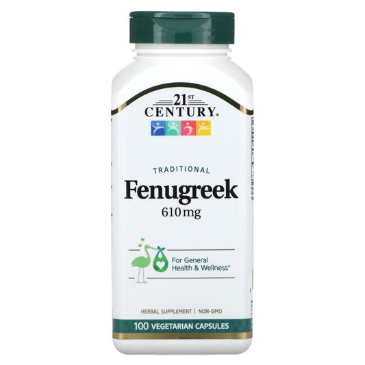 21st Century Traditional Fenugreek, 610 Mg, 100 Vegetarian Capsules Vitamins & Supplements Pasteur Pharmacy