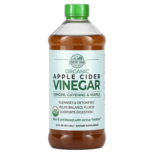 Country Farms Organic Apple Cider Vinegar Ginger Cayenne & Maple Beverages Pasteur Pharmacy
