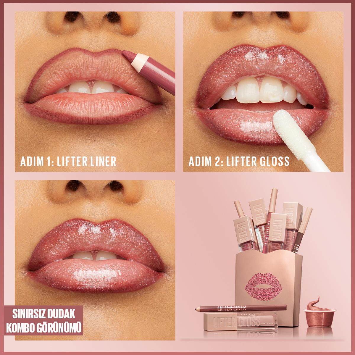 Maybelline New York Lifter Liner Lip Liner - Long Lasting, Precise Definition, Jojoba Oil & Hyaluronic Acid Enriched