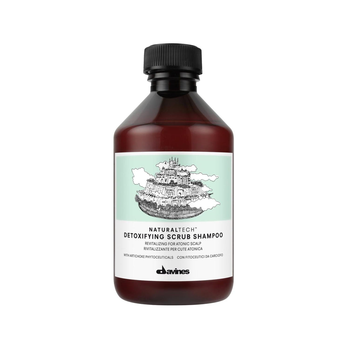Davines Detoxifying Scrub Shampoo - Natural Detoxifying Hair Care for Scalp Health - 8.45 fl oz