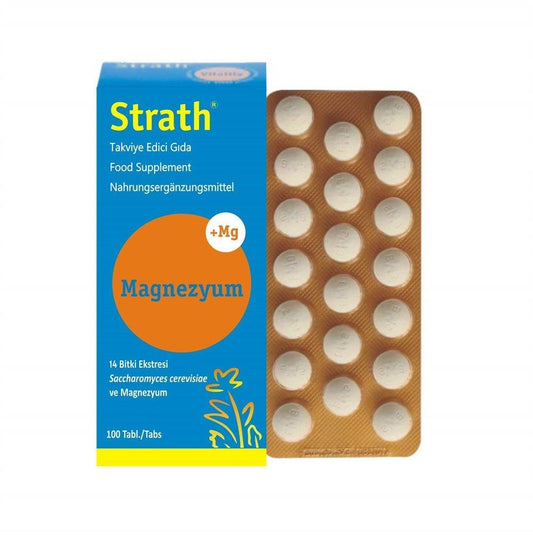 Strath Magnezyum Magnesium with 14 Herbal Extracts & Brewer's Yeast - 100 Tablets