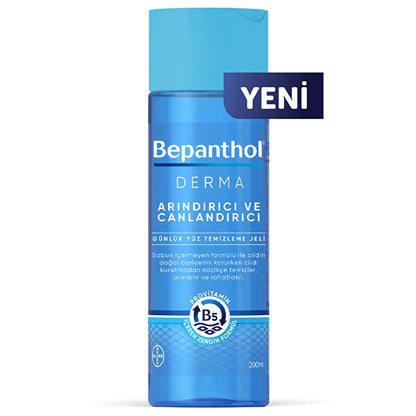 Gel nettoyant visage Bepanthol Derma - Nettoyant visage doux, sans savon et hydratant pour peaux sensibles