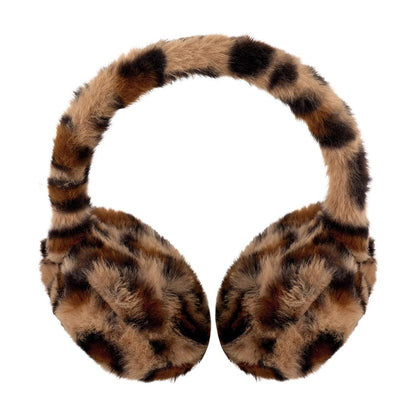 Cache-oreilles en peluche à motif léopard Eklips pour enfants