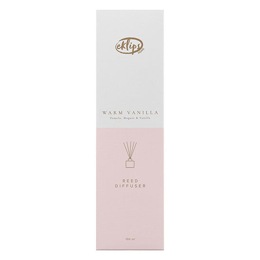 Difusor de varillas Eklips Vainilla Cálida - Ambientador de 100 ml con varillas de 240 mm