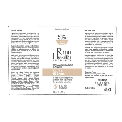 Rimu Health Cica BB Cream FPS 50+ Fórmula Unificadora del Tono 50 ml