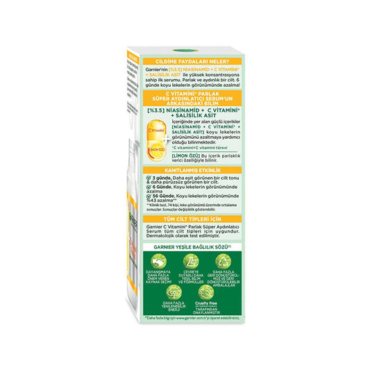Garnier Vitamin C Brightening Super Serum - Sérum facial iluminador para un tono de piel uniforme