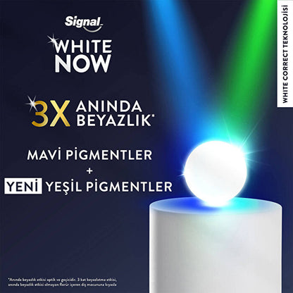Pasta dental Signal White Now Gold 75ml - Blanqueamiento instantáneo | Eliminación de manchas