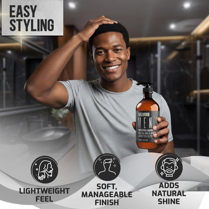 Mens Shampoo Sulfate Free for Thinning Hair 16 Fl Oz Volumizing and Hair Thickening Salon Grade Professional Formula for Thin and Fine Hair Men Strengthening Paraben Free Shampoo