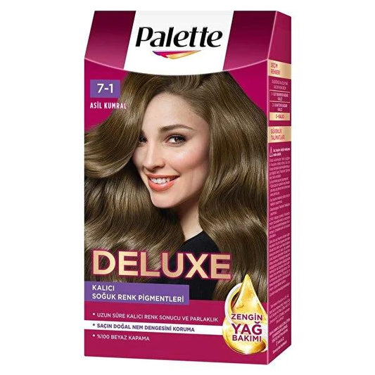 Tinte para el cabello Palette Deluxe Rubio Cenizo: color duradero, cobertura de canas, aceites naturales: color vibrante y brillante para teñir en casa