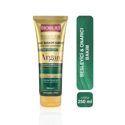 Crème capillaire à l'huile d'argan Bioblas Botanic Oils - Nourrissante, réparatrice et fortifiante pour tous types de cheveux